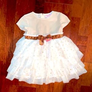American Girl Bitty Baby Golden Twinkle Girl’s holiday dress size 4 - match doll